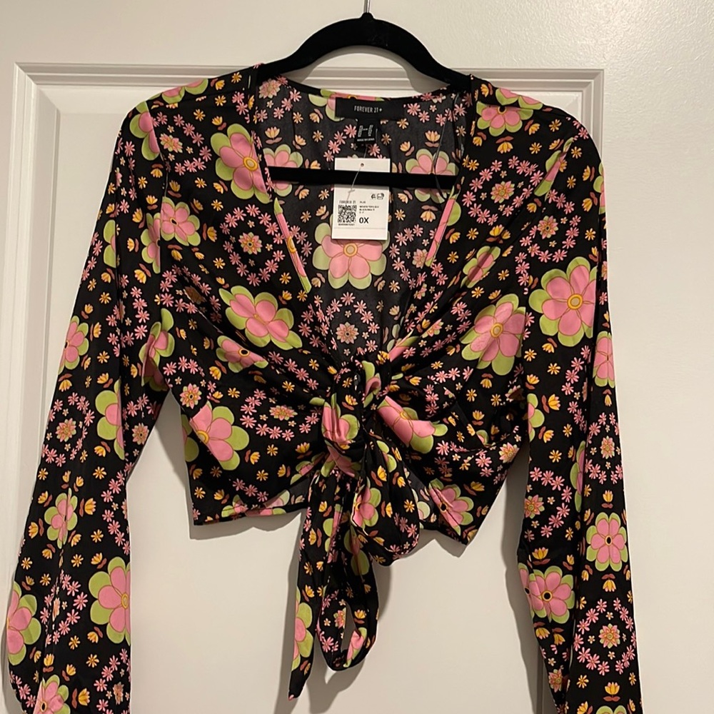 Groovy Bell Sleeve Tie Top